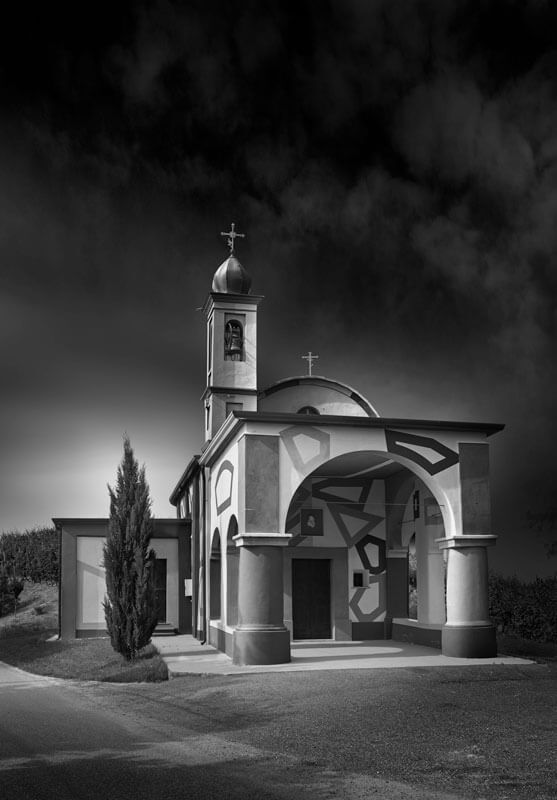 Coazzolo Church paint by David Tremlett by Domenico Masiello